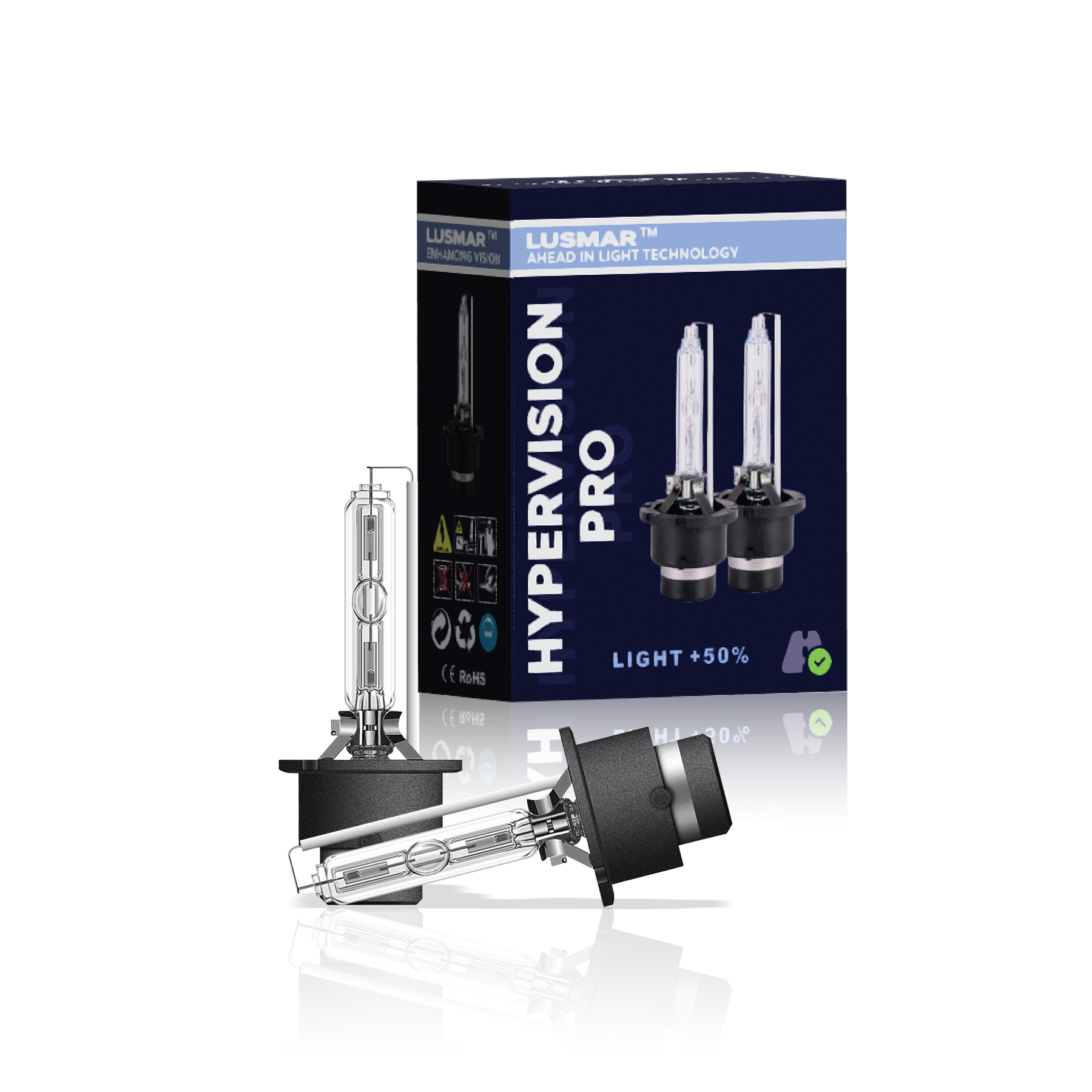 Kit XENON D2S LUSMAR™ 6000k 6400 lumeni 70W / set